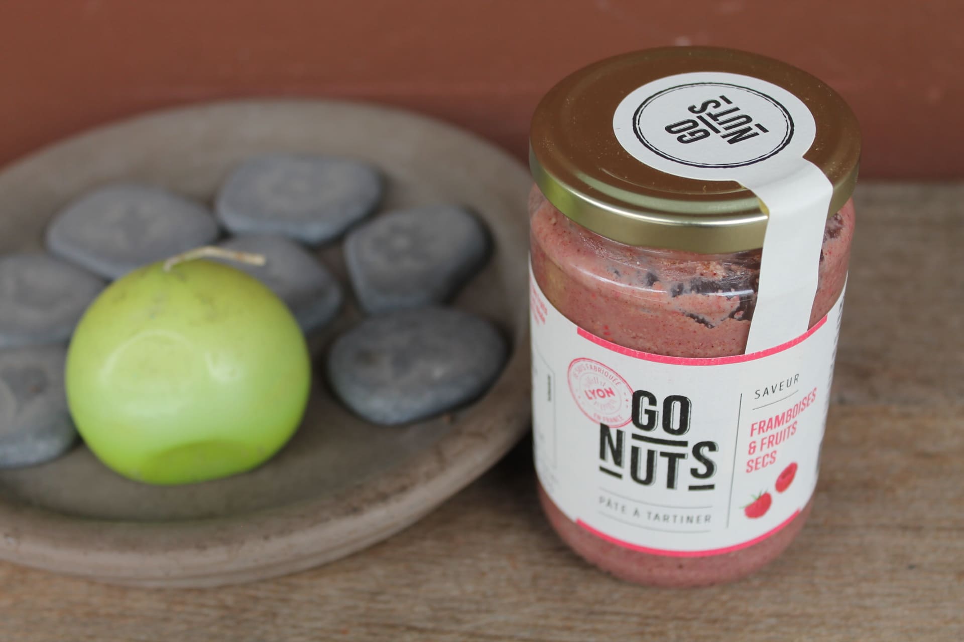 GO NUTS – Pâte à tartiner fruitée Fruits secs & Framboise Bio 