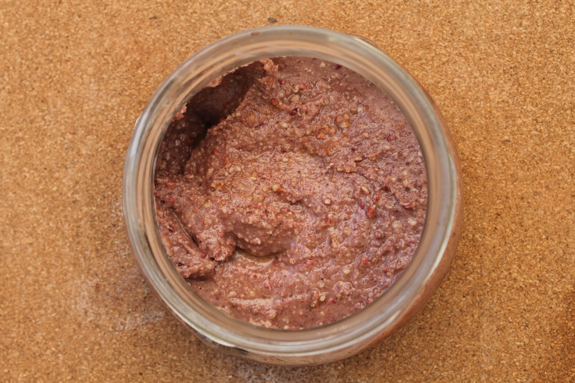 GO NUTS – Pâte à tartiner fruitée Fruits secs & Framboise Bio texture 