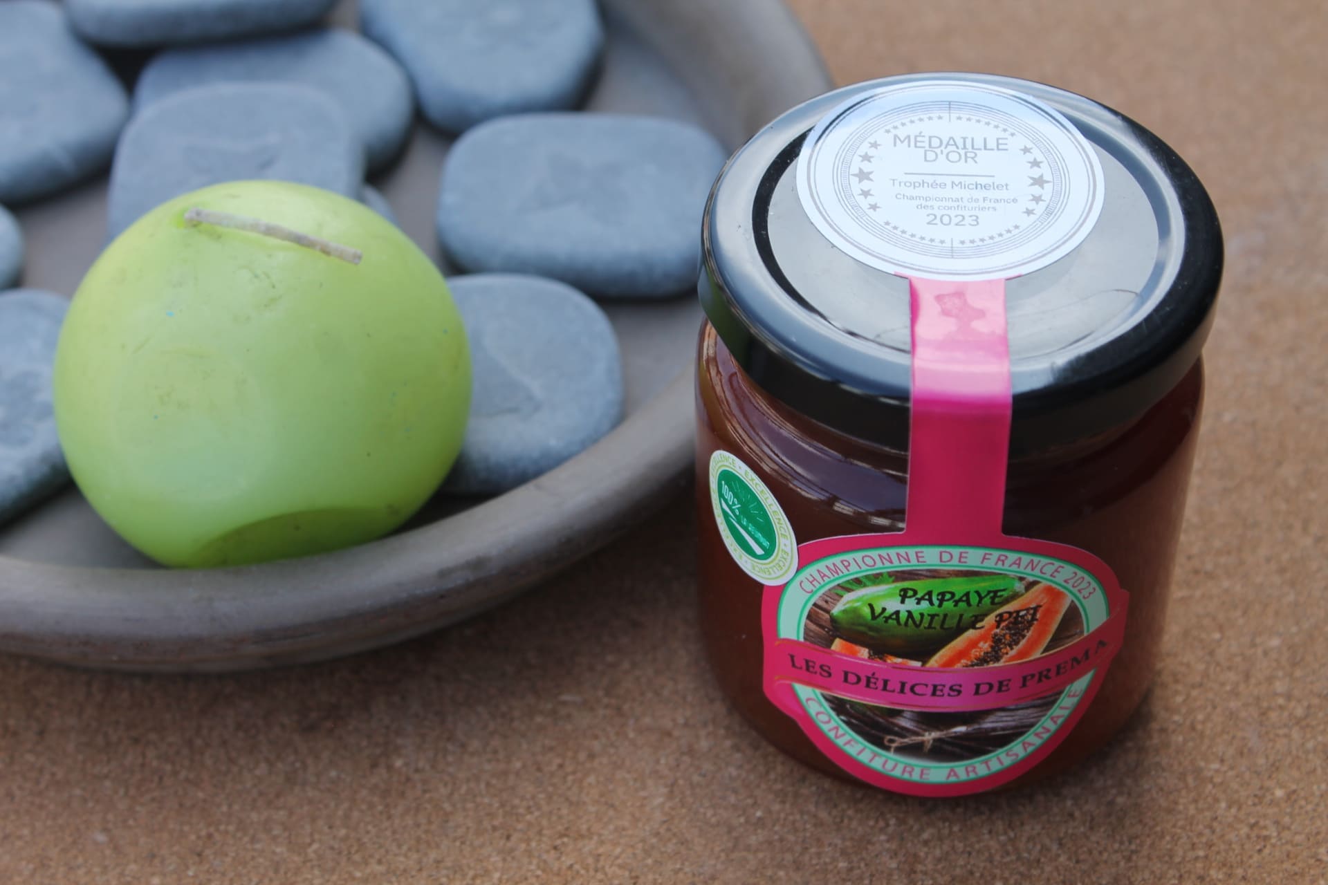 LES DELICES DE PREMA – Confiture artisanale Papaye, Vanille Pei 