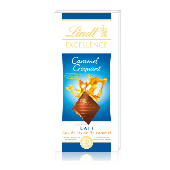 LINDT - Tablette Excellence Caramel Croquant lait 