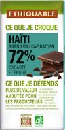 ETHIQUABLE - Grand Cru Noir 72 % Haïti 