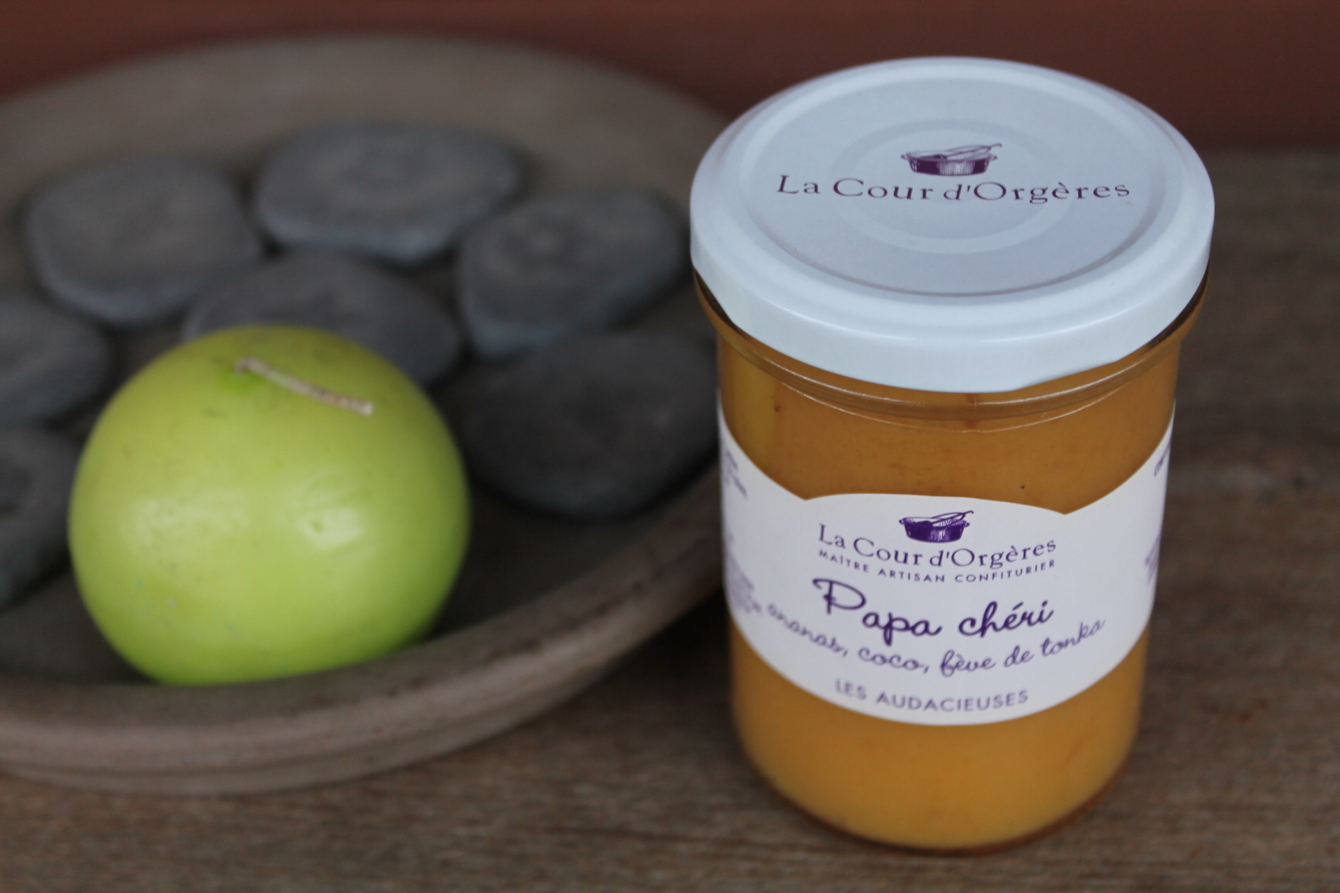 LA COUR D’ORGERES – Confiture ananas, coco, fève de tonka 