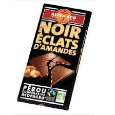 ALTER ECO - chocolat noir et éclats d'amandes 