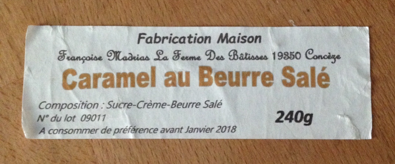 LA FERME DES BATISSES - Caramel au beurre salé 