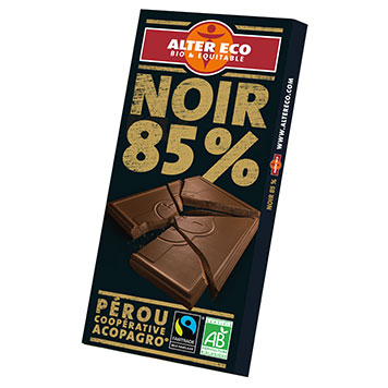 ALTER ECO - Chocolat noir 85 % Pérou