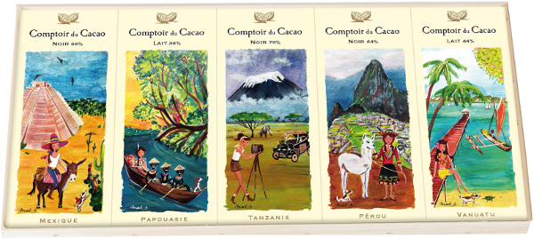 COMPTOIR DU CACAO - 5 mini-tablettes pures origines 