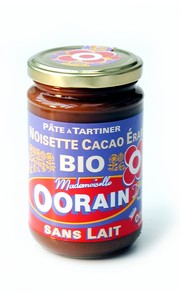 OORAIN - Pate à tartiner noisettes cacao érable sans lait 
