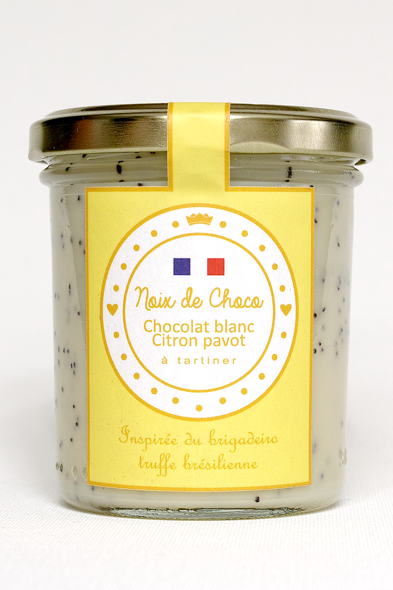 NOIX DE CHOCO - Pâte à tartiner chocolat blanc, citron et pavot