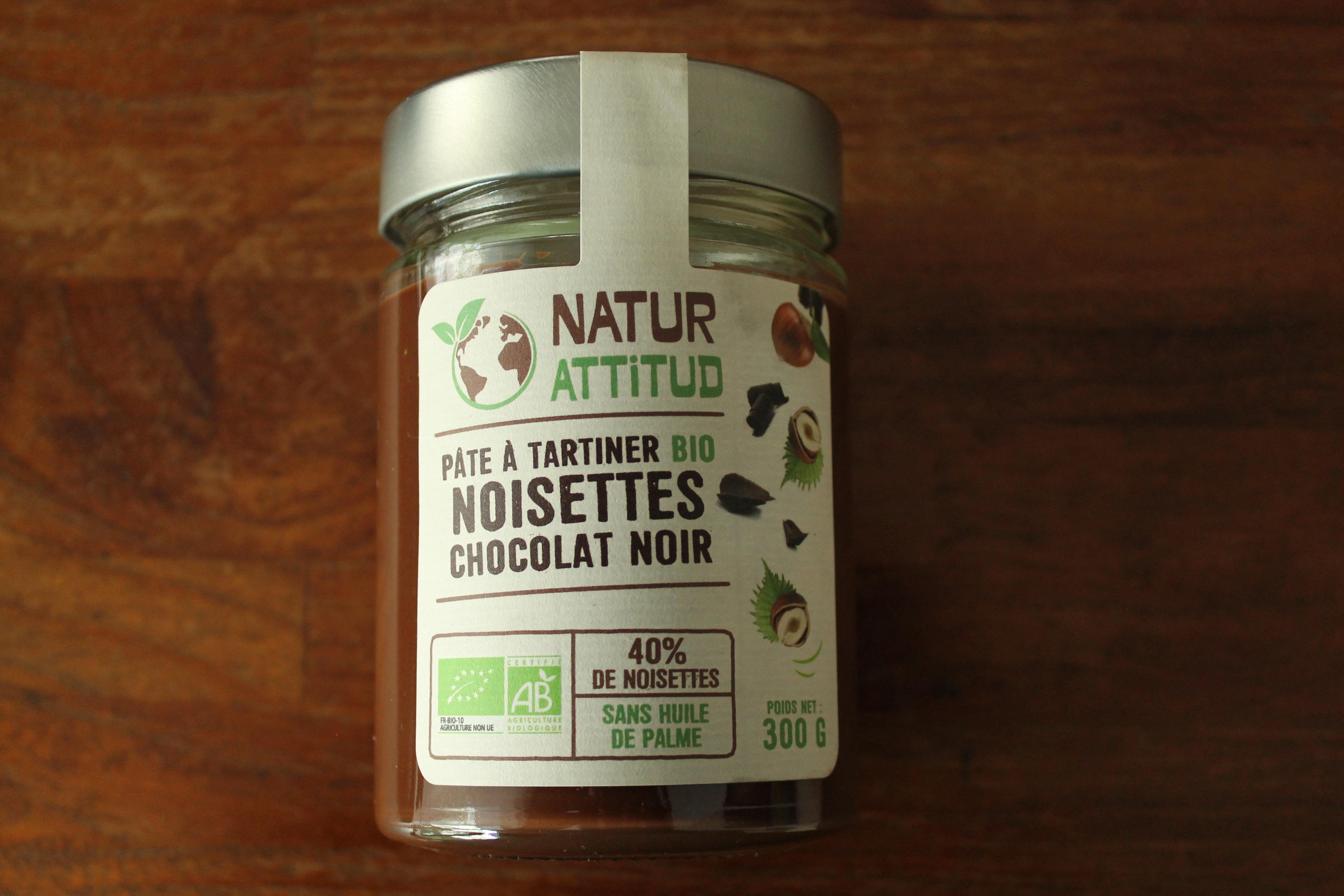 NATUR ATTITUD - Pâte à tartiner noisettes chocolat noir 