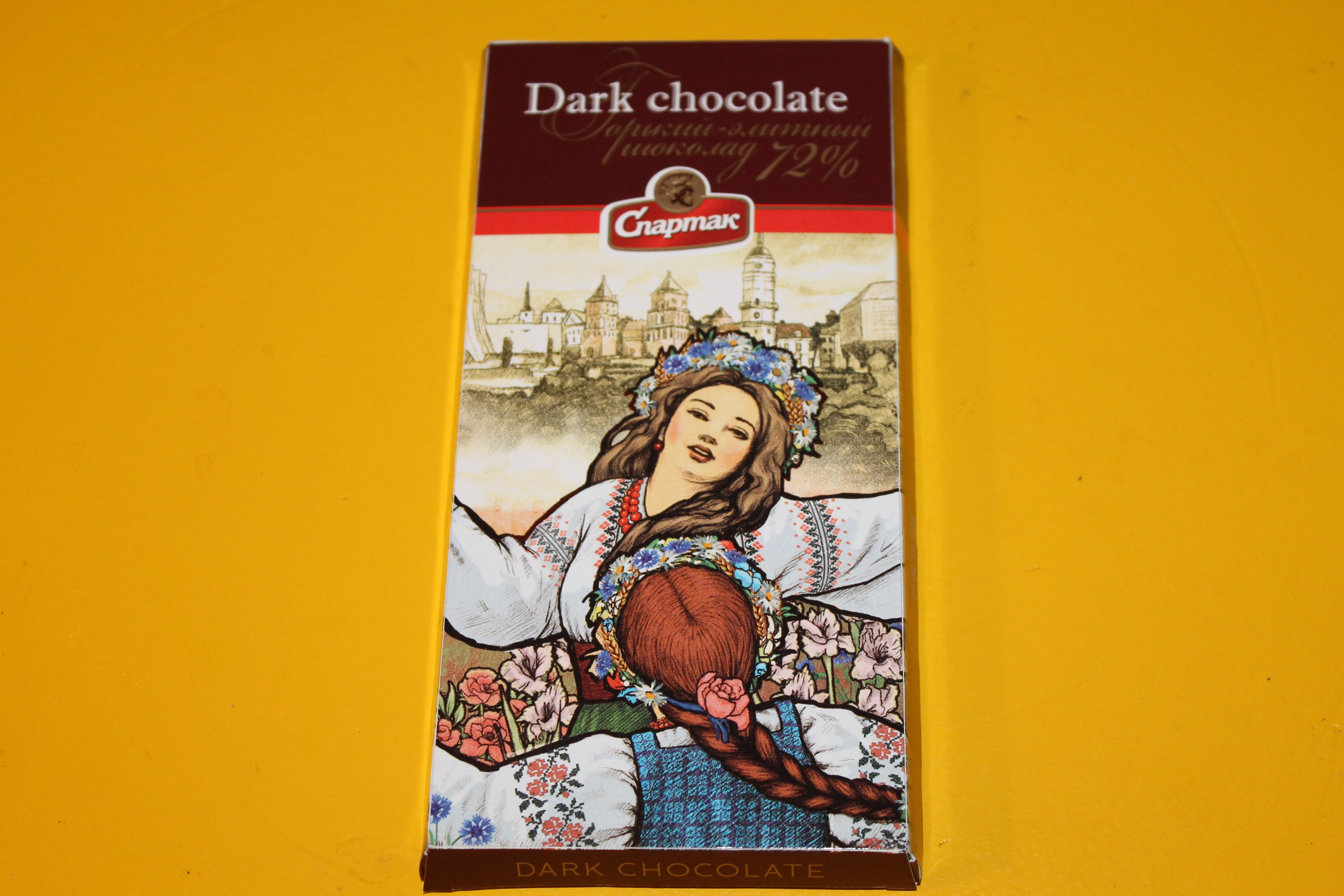 SPARTAK - Tablette de chocolat noir 72%