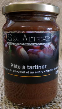 SOL ALTER - Pâte à tartiner châtaigne, chocolat et sucre complet de canne