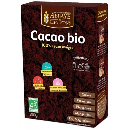 ABBAYE DES SEPT-FONS - Poudre de cacao bio
