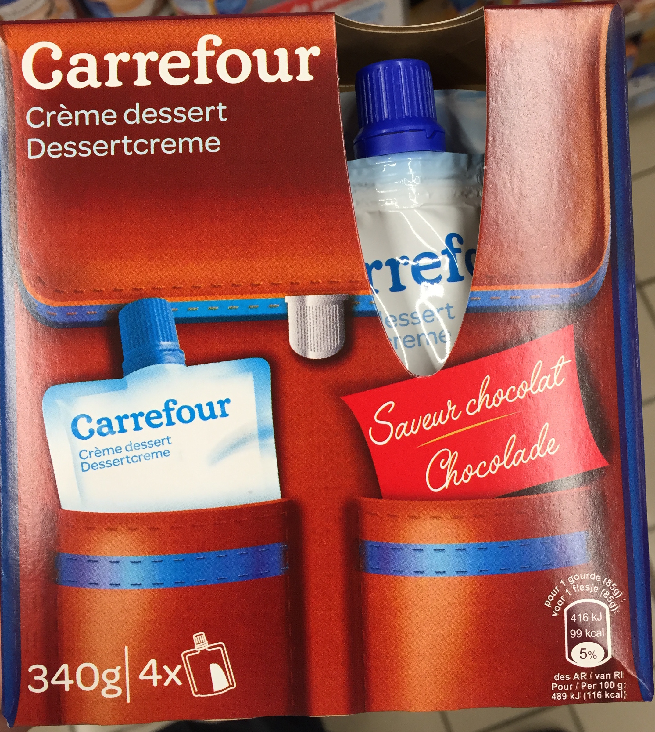 CARREFOUR - Crèmes dessert saveur chocolat 