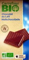 CARREFOUR BIO - chocolat au lait 