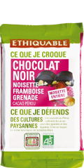 ETHIQUABLE - tablette poche noir noisette framboise grenade