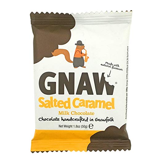 GNAW - Barre de chocolat au lait caramel et sel de Maldon
