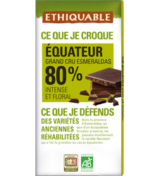 ETHIQUABLE - Grand cru Esmeraldas 80% Equateur 