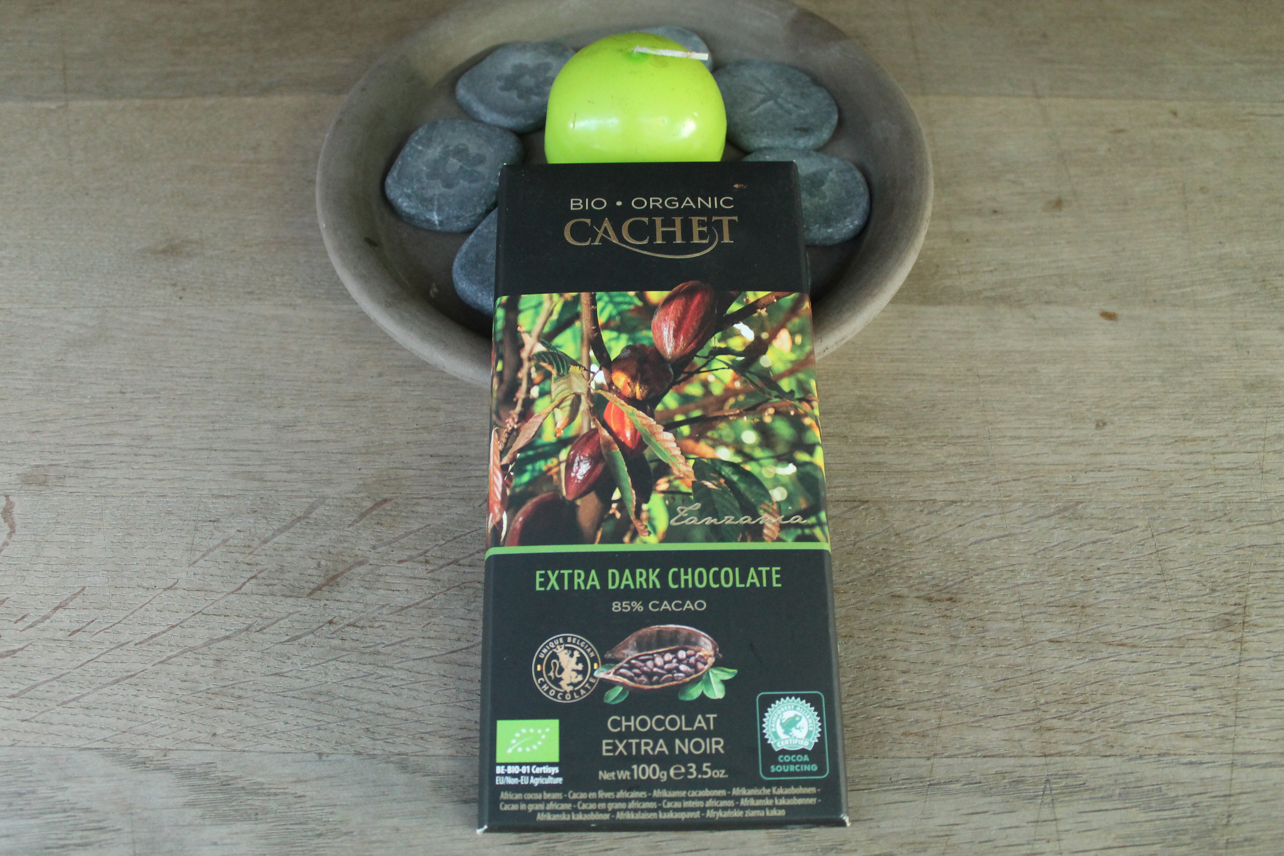 CACHET - chocolat noir 85 % bio (tablette emballée)