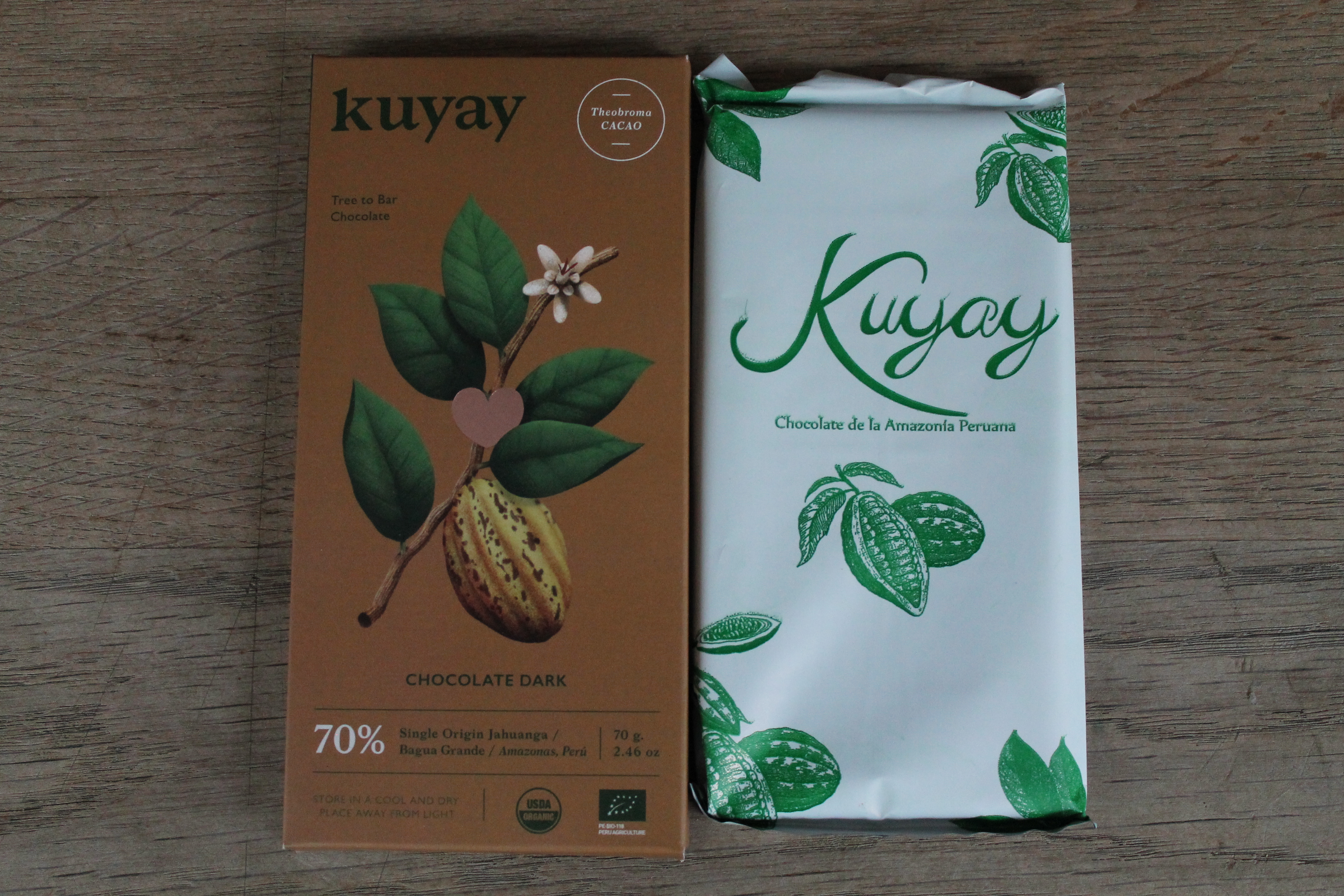 KUYAY - tablette chocolat noir 70% emballage 