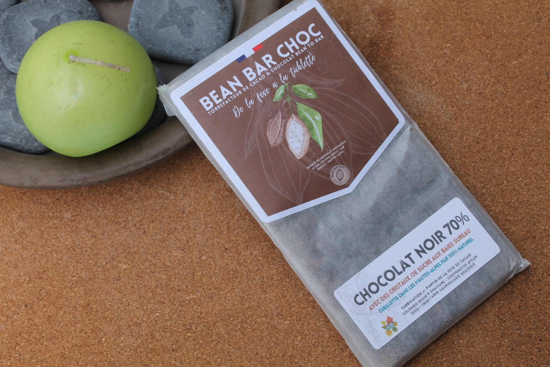 BEAN BAR CHOC – Tablette Chocolat Noir 70 % sureau