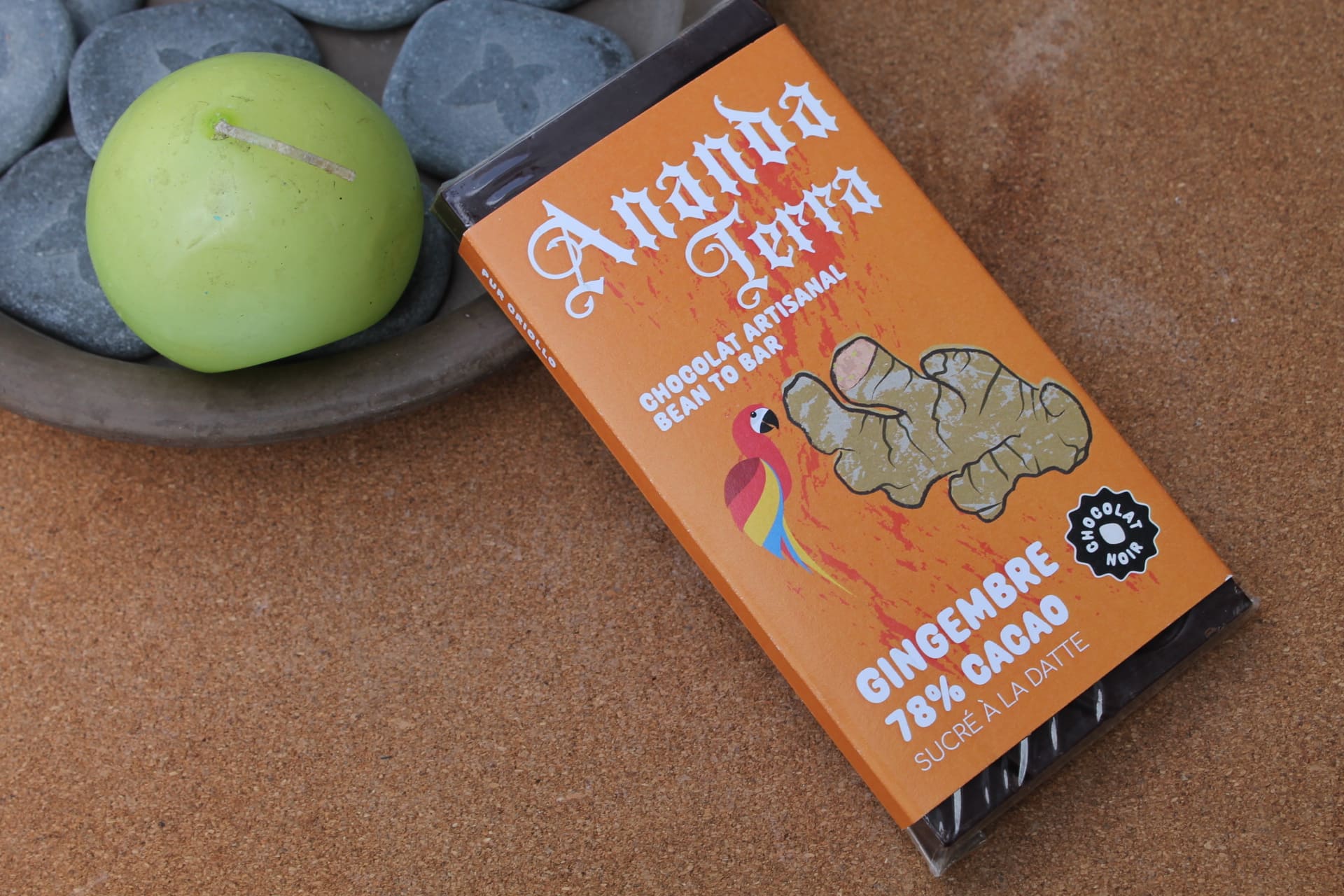 ANANDATERRA – Tablette Gingembre 78 % cacao
