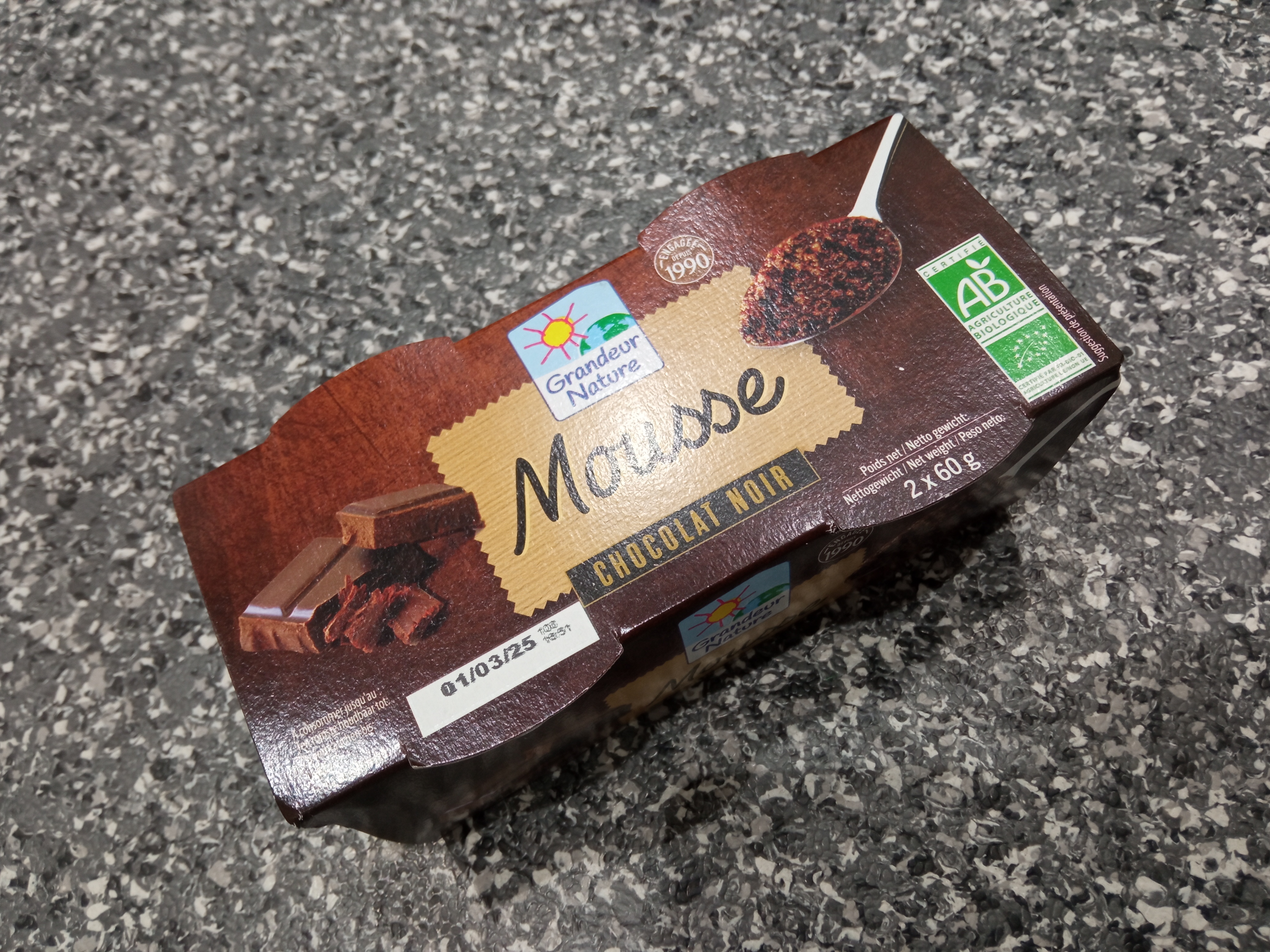 GRANDEUR NATURE –Mousse au chocolat noir équitable 
