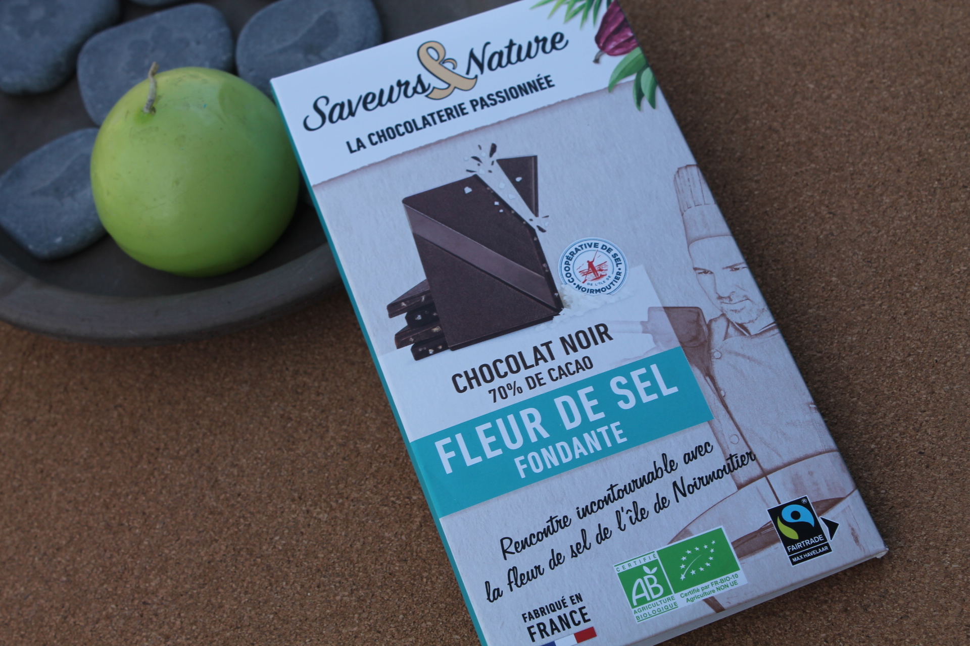SAVEURS & NATURE - Tablette Noir 70% Fleur de Sel