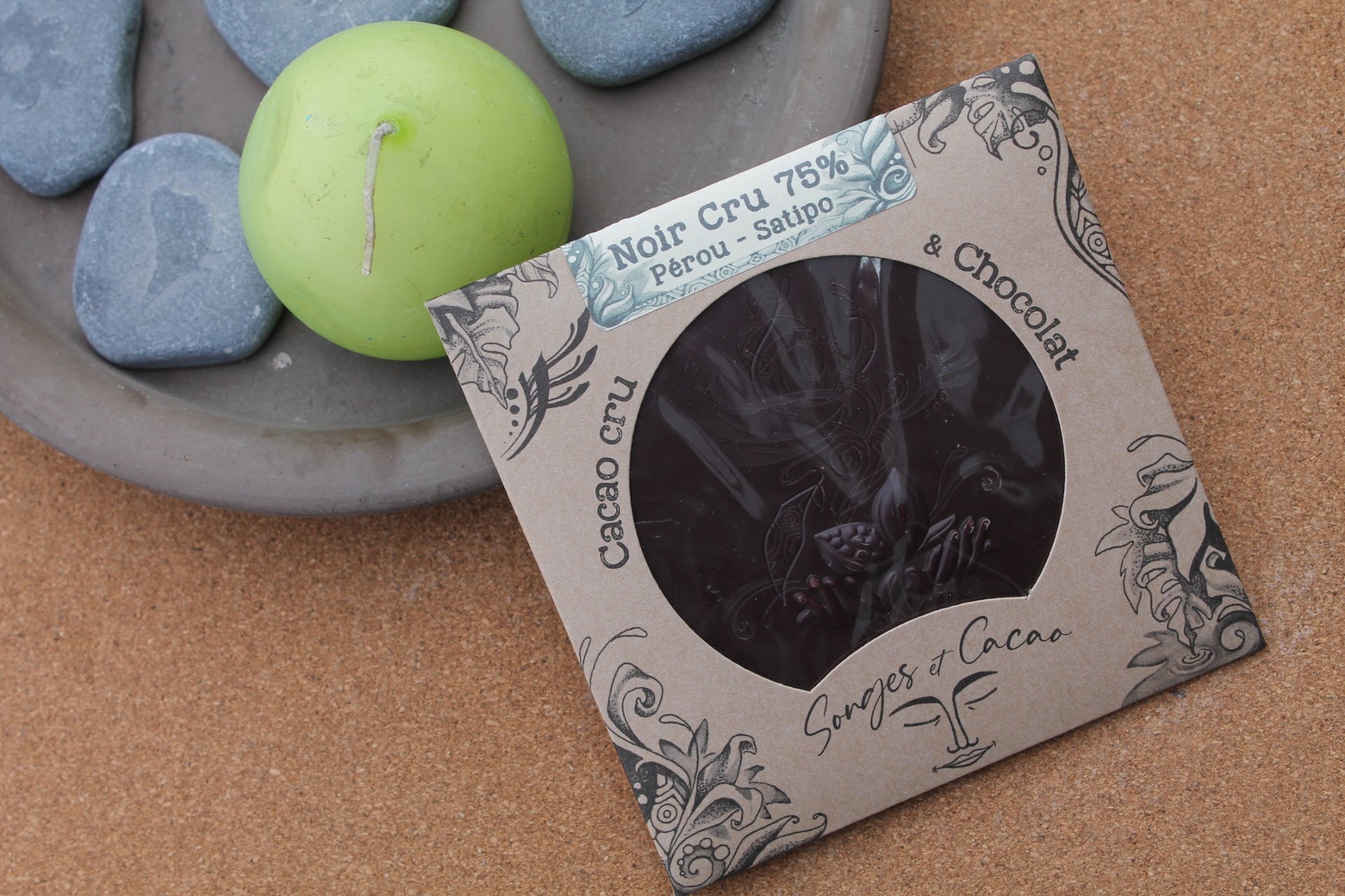 SONGES & CACAO – Tablette Chocolat Noir Cru 75 %Pérou