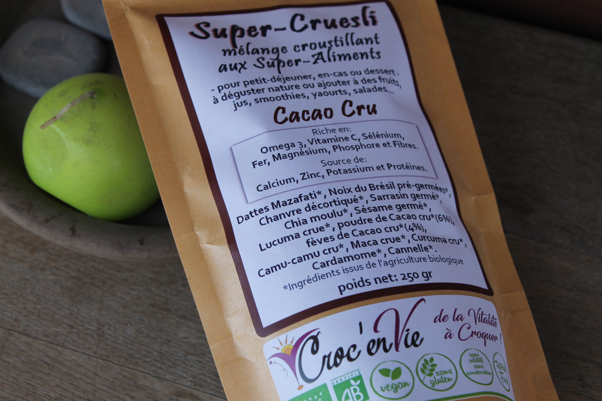 CROC'enVIE - Super Cruesli Cacao Cru 