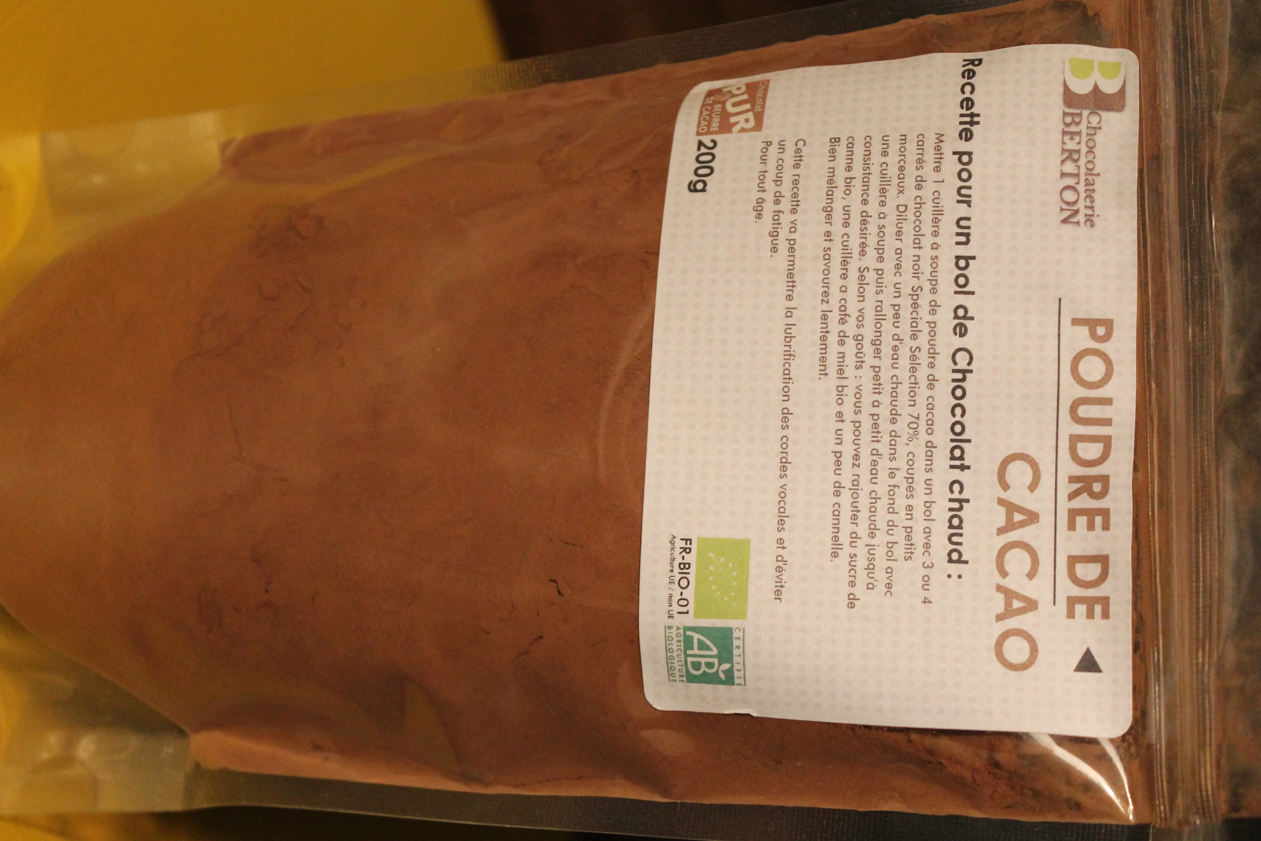 BERTON CHOCOLATERIE - Poudre de cacao 