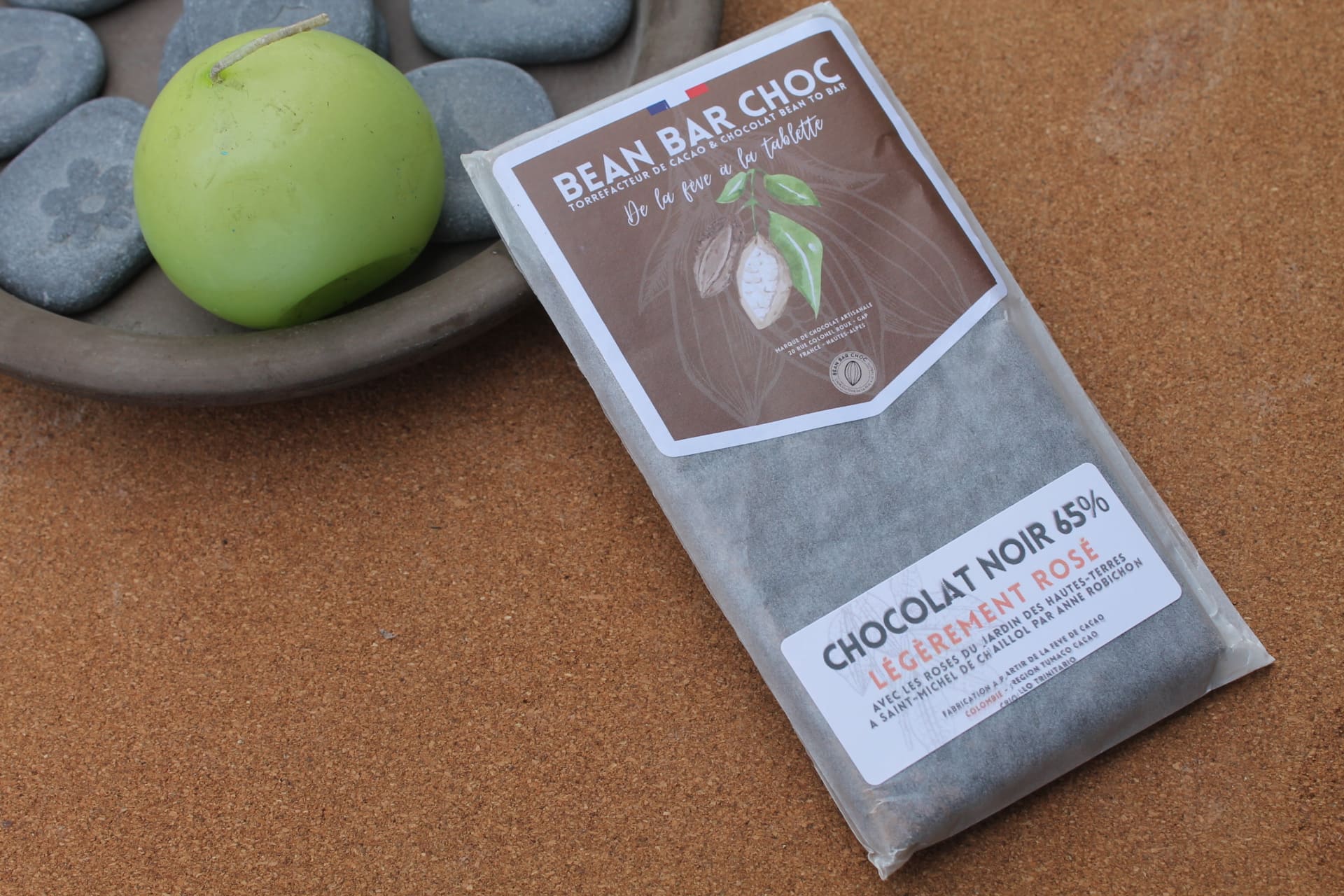 BEAN BAR CHOC – Tablette Chocolat noir 65 % Légèrement Rosé
