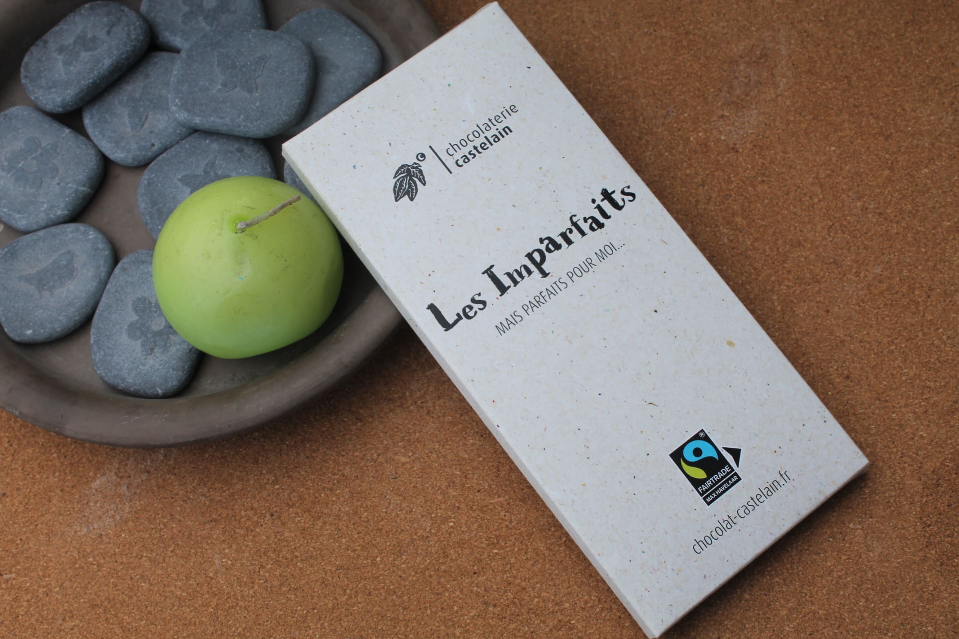 CHOCOLATERIE CASTELAIN – Les Imparfaits Tablette Chocolat au lait 41 % riz croustillant bio 