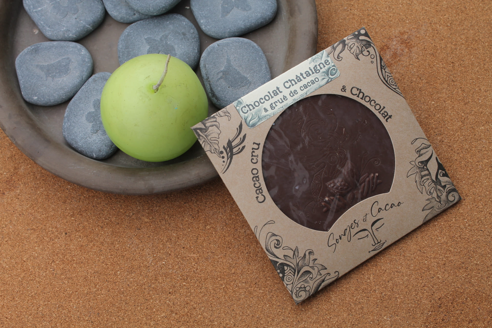 SONGES & CACAO – Tablette Chocolat Châtaignes & Grué de cacao