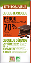 ETHIQUABLE - Grand Cru Amazonas 70 % Pérou