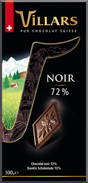 VILLARS - Tablette Chocolat noir 72 % 