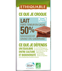 ETHIQUABLE - Grand Cru Lait 50 % Madagascar