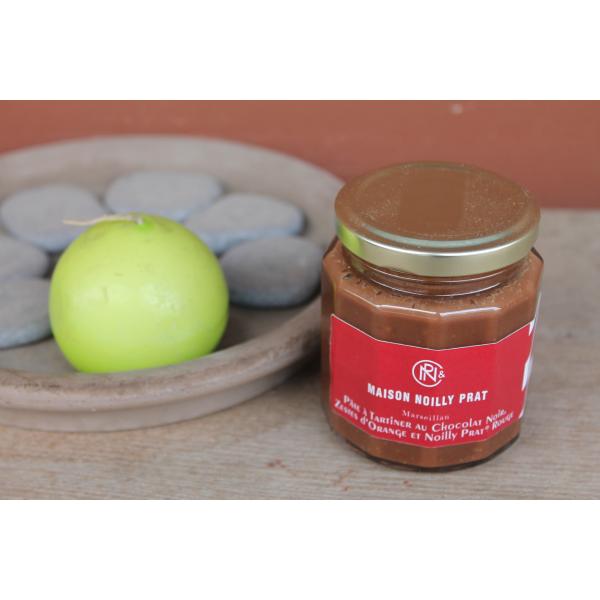 MAISON NOILLY PRAT – Pâte à tartiner chocolat noir, zestes d’orange et Noilly Prat®Rouge 