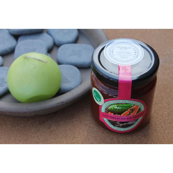 LES DELICES DE PREMA – Confiture artisanale Papaye, Vanille Pei 