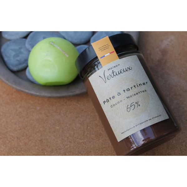 MAISON VERTUEUX – Pâte à tartiner cacao-noisettes 65 %