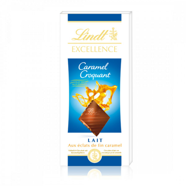 LINDT - Tablette Excellence Caramel Croquant lait 