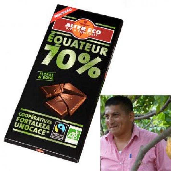 ALTER ECO - chocolat noir 70 % Equateur 