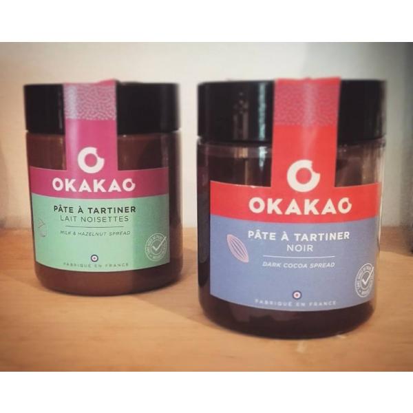 OKAKAO - Pâtes à tartiner Noisettes/Noire 