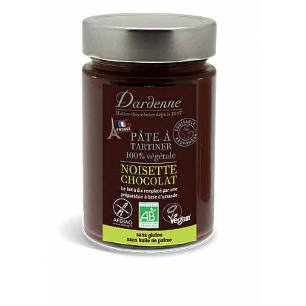 DARDENNE - Pâte à tartiner noisette chocolat vegan 