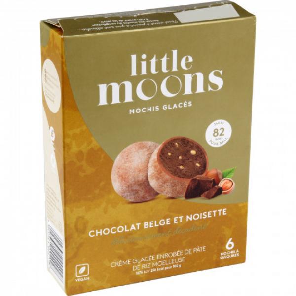 LITTLE MOONS - Mochi crème glacée chocolat belge et noisettes