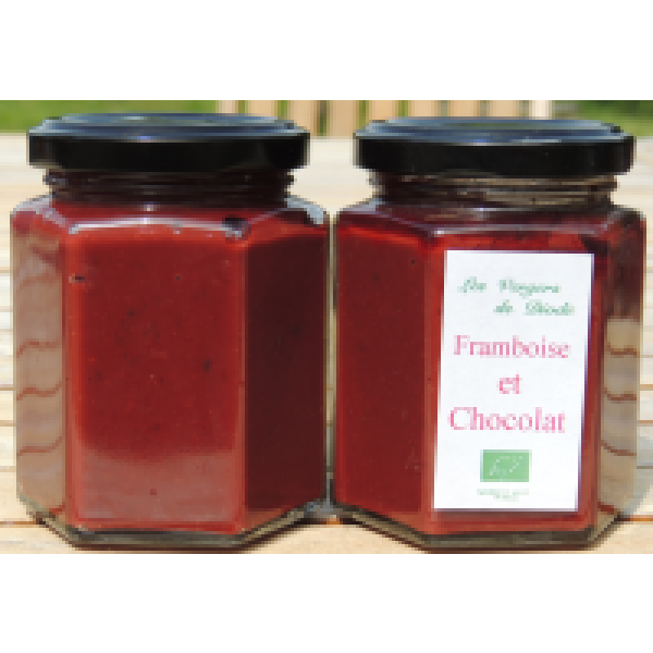 LES VERGERS DE DIODE - Confiture framboise Chocolat 