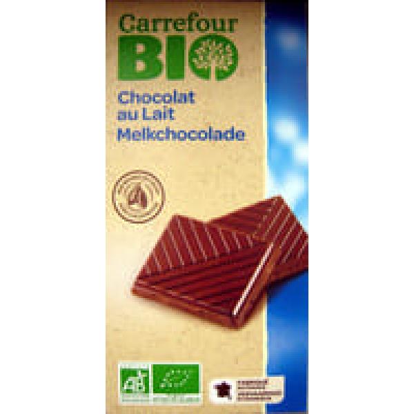 CARREFOUR BIO - chocolat au lait 