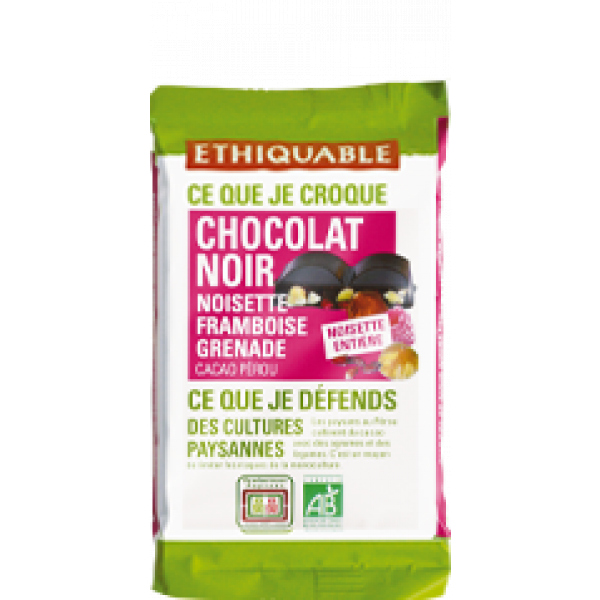 ETHIQUABLE - tablette poche noir noisette framboise grenade