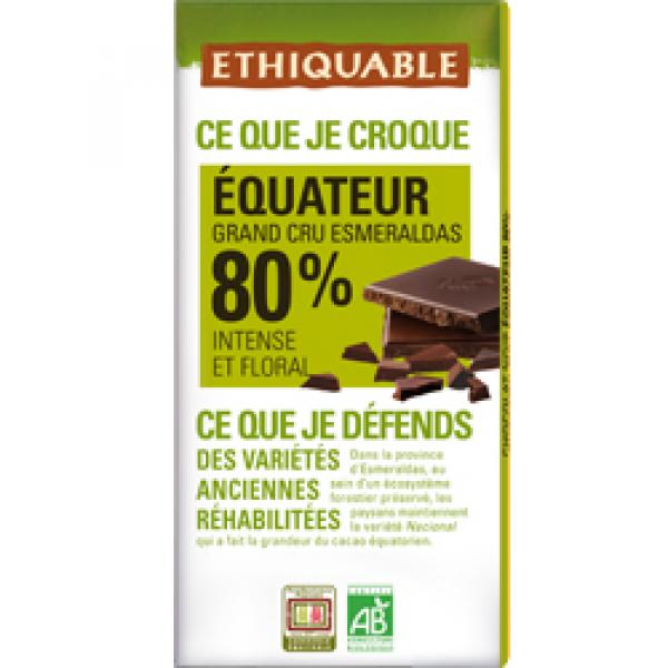 ETHIQUABLE - Grand cru Esmeraldas 80% Equateur 