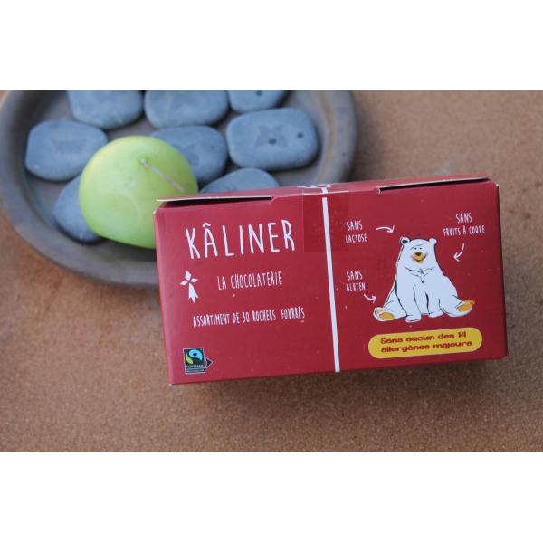 KÂLINER CHOCOLATERIE – Assortiment de 30 rochers fourrés