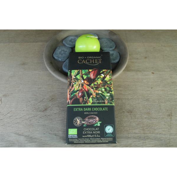 CACHET - chocolat noir 85 % bio (tablette emballée)